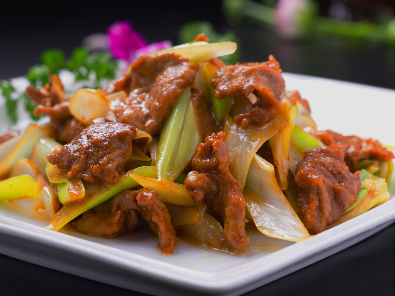 永利 ラム肉と長ネギ炒め