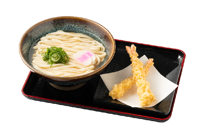 資さんうどん 163_大海老天2尾うどん