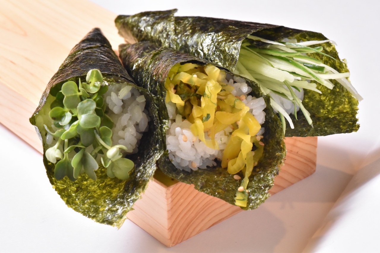板前寿司 板前手巻き寿司ベジタリアン3本セット Vegetarian Hand-rolled sushi SET 3 pieces