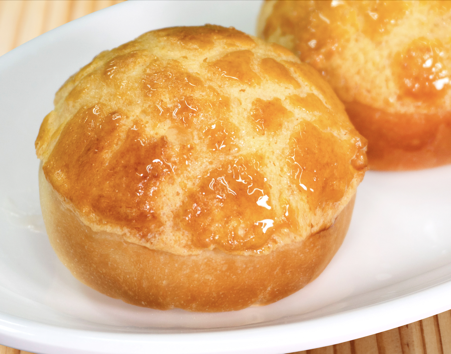 香港飲茶 203. サクふわ！香港名物の焼きチャーシューパオ(1個)