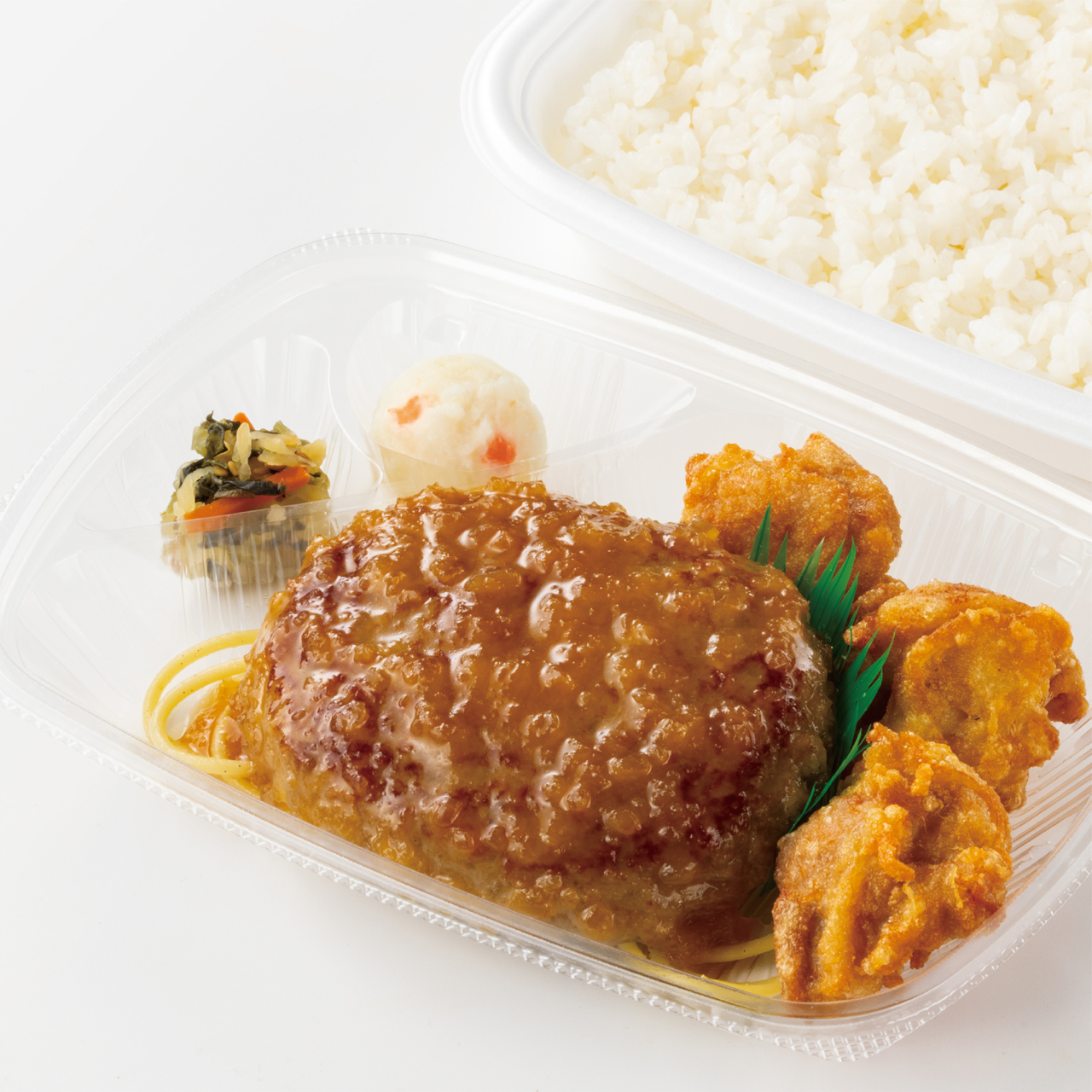 ほっともっと 和風オニオンソースハンバーグ＆から揚弁当