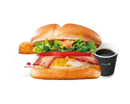 ロッテリア 【モーニングセット】BLTエッグサンド\tBLT ＆ Egg Sandwich Set