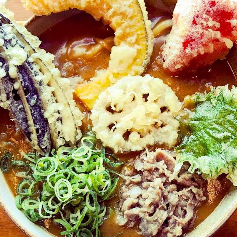 カレーうどん得正 野菜の天ぷらカレーうどん