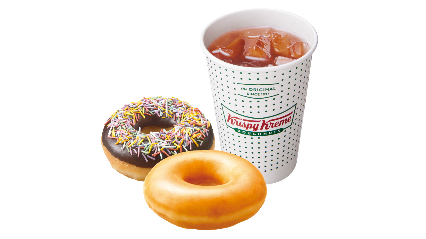クリスピー・クリーム・ドーナツ 【Wコンボ】ティー(ホット/アイス)+おすすめドーナツ2種