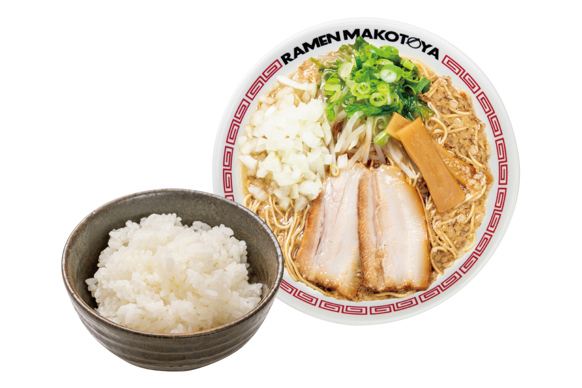 ラーメンまこと屋 背脂醤油ラーメンライスセット