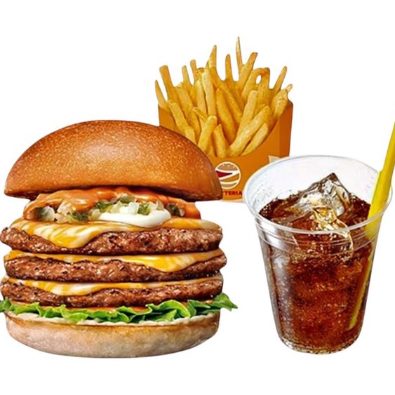 ゼッテリア ZETTERIA 【セット】トリプル絶品チーズバーガー Triple ZEPPIN(Supreme) Cheeseburger Set