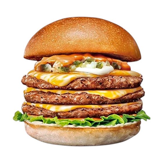 ゼッテリア ZETTERIA 【単品】トリプル絶品チーズバーガー Triple ZEPPIN(Supreme) Cheeseburger