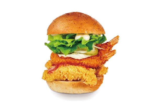bb.qオリーブチキンカフェ 単品えびフライチキンバーガー