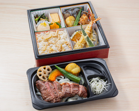藍屋 松花堂弁当(熟成サーロインステーキ付き)