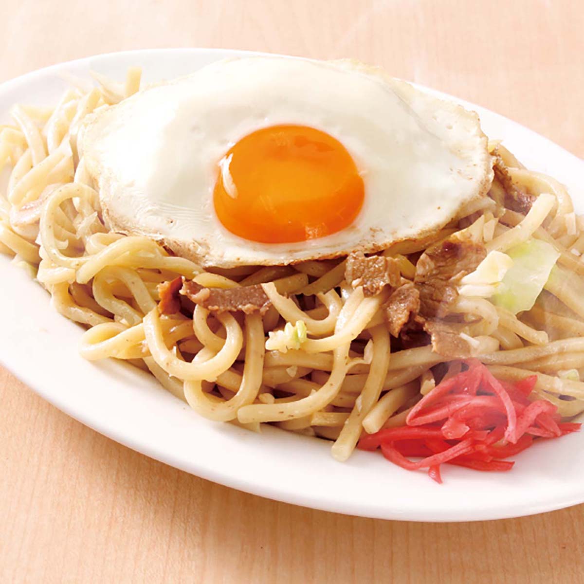 豚【塩】焼きそば 【大盛】 【目玉焼き付】≪3393≫