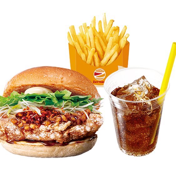 ゼッテリア ZETTERIA 【セット】油淋鶏バーガー Chinese Sweet & Sour Fried Chicken Burger Set