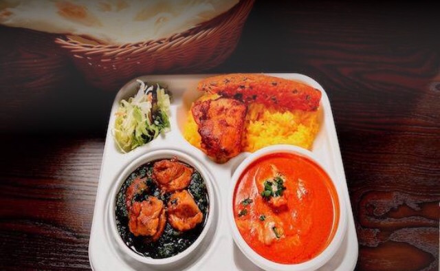 エベレストキッチン 2 curry nan BBQ set/2種類のカレーとBBQセット