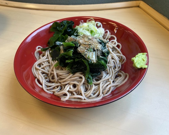 富士そば (冷)ほうれん草そば