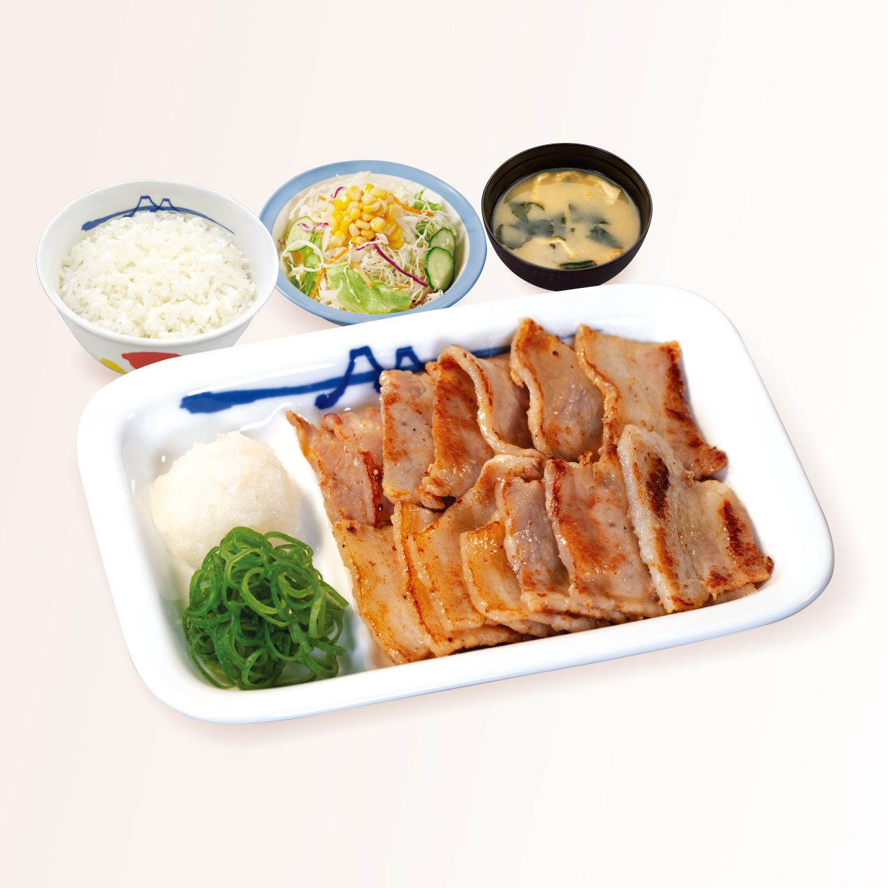 松屋 厚切り豚カルビ焼肉定食(味噌汁付)