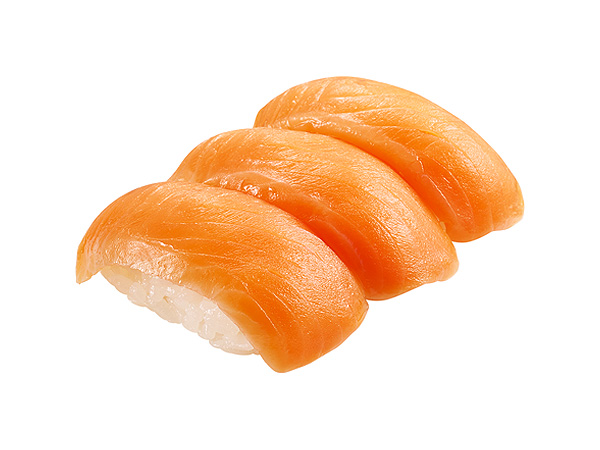 スシロー人気No.2 サーモン3貫