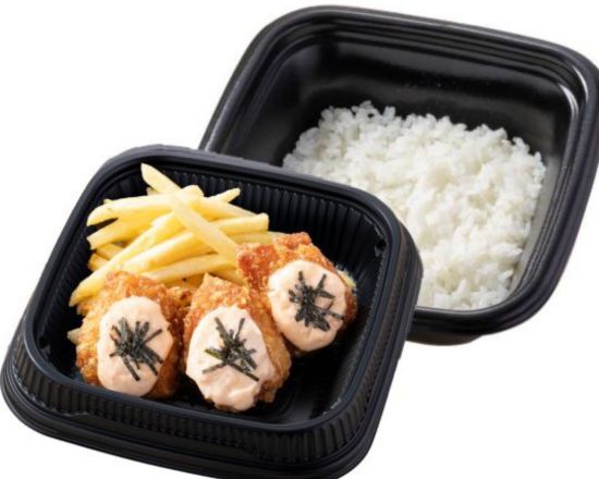 から好し 【キャベツをポテトに変更】”博多やまや”明太マヨ から揚げ弁当3個
