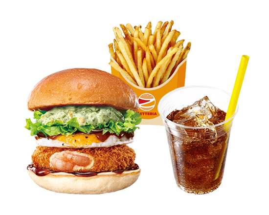 ゼッテリア ZETTERIA 【セット】大葉タルタルたまてりえびバーガー Shiso Tartar Teriyaki Shrimp Burger with Egg Set