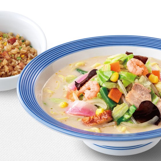 リンガーハット 長崎ちゃんぽん半チャーハンとコーラセット