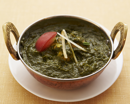 ナマステ食堂 サグチキンカレー(ナンorライス サラダ付) Saag Chicken Curry (With Naan/Rice ＆ Salad)