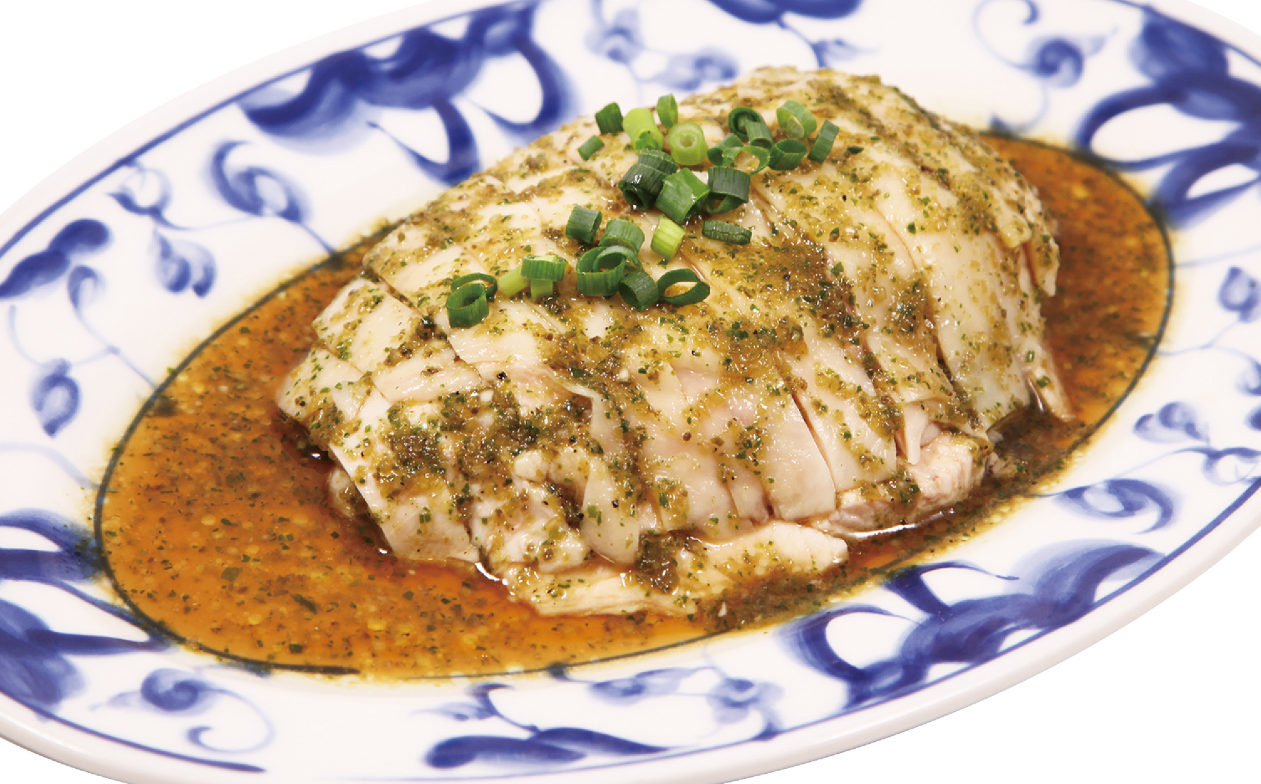 陳麻婆豆腐 蒸し鶏の椒麻ソース