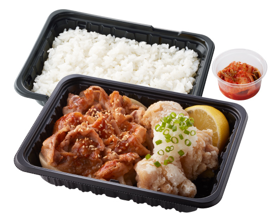 ジョイフル 牛焼肉とおろし唐揚げ弁当