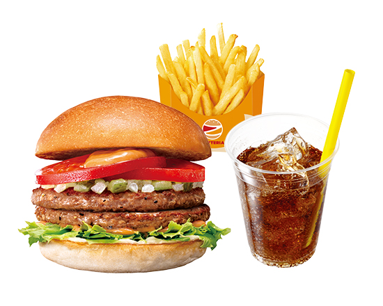 ゼッテリア ZETTERIA 【セット】ダブル絶品ビーフバーガー Double ZEPPIN(Supreme)Beef Burger Set