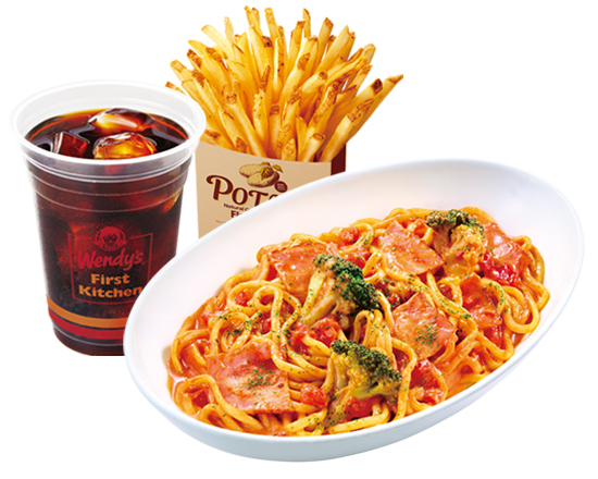 ウェンディーズ ・ファーストキッチン ベーコンのトマトクリームセット