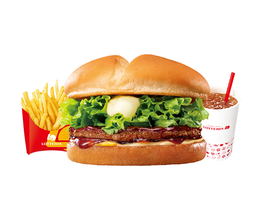 ロッテリア 【セット】てりやきバーガー Teriyaki Burger Set