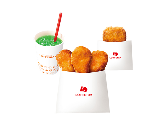 ロッテリア 【モーニング キッズセット】チキンからあげっとセット(選べるおもちゃつき) Chicken Nuggets Kids Set