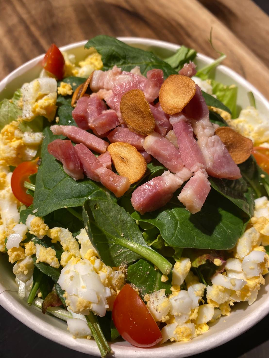 タパス&タパス ベーコンとほうれん草のサラダ