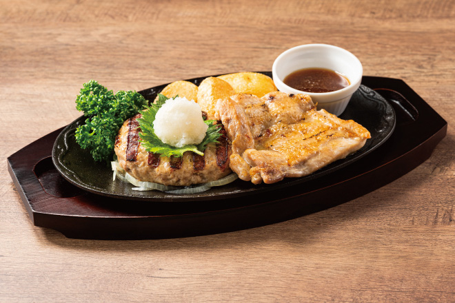デニーズ 【D6】おろしハンバーグ＆米どりのグリル
