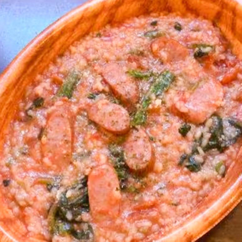 トラットリア シェ ラパン ソーセージと青菜のトマトリゾット