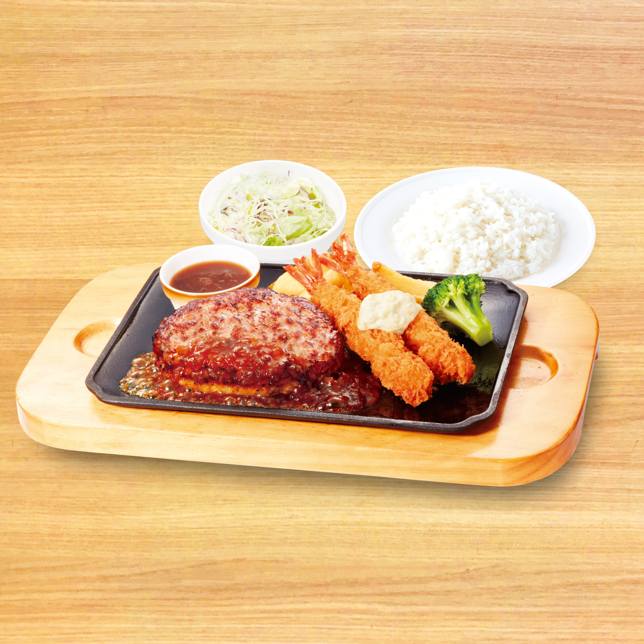 ビッグボーイ 【908】手ごねハンバーグ＆エビフライ弁当