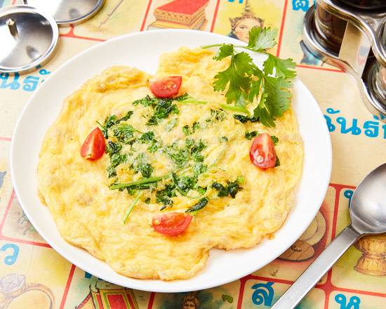 バンコックポニー食堂 ไข่เจียว 豚挽肉入り玉子焼き Thai-Style Omelette with Minced Pork