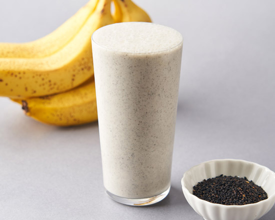 美と健康スムージースタイル 【黒ごま】バナナスムージー Black Sesame Banana Smoothie