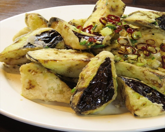 餃子酒場 ナス山椒揚げ