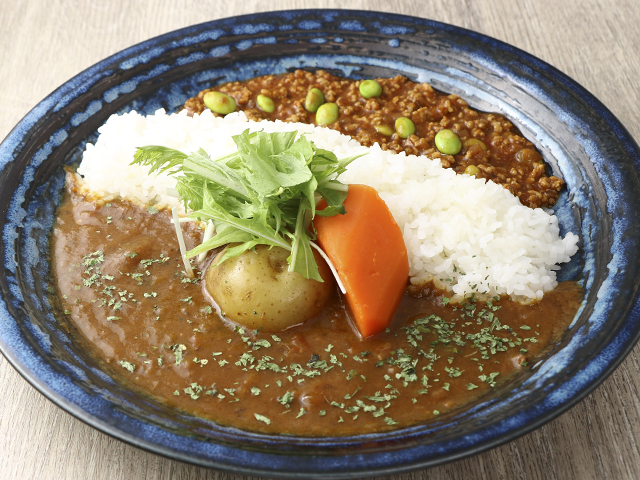 カレー食堂 心 麻辣キーマ＆スパイスあいがけカレー