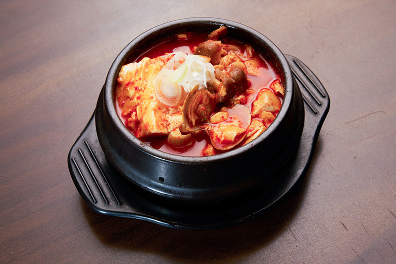 兄夫食堂人気No.2 キムチチゲライス付き Kimchi Jjigae Rice set