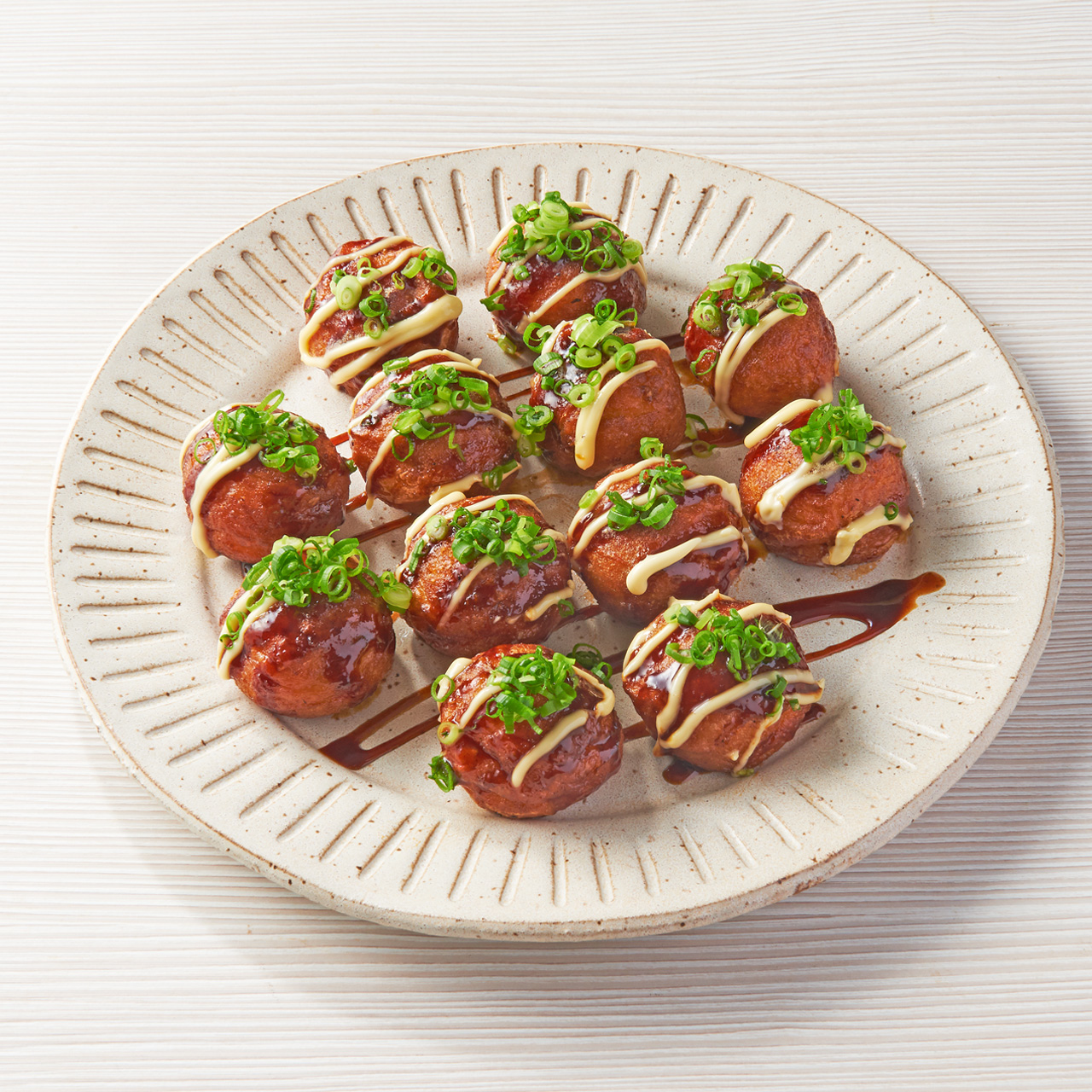 茶月 揚げたてサクトロ大たこ焼き(12個)(マヨネーズ付)