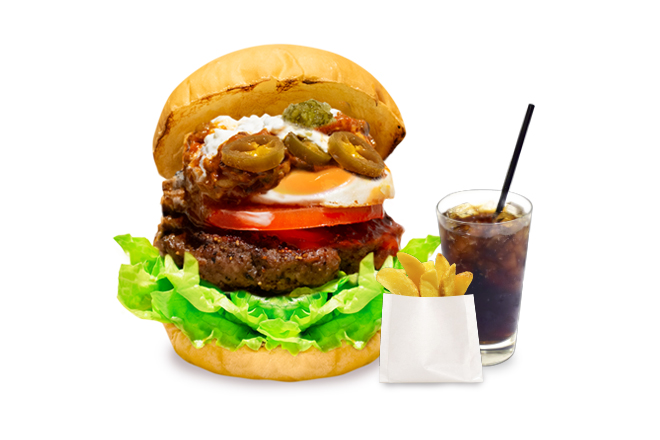 the 3rd burger チリコンカンエッグバーガーセット/しろもちバンズ