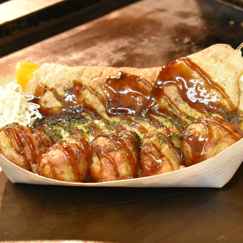 あほや 腹ペコセット(モダンぺちゃ焼とたこ焼5ケ)