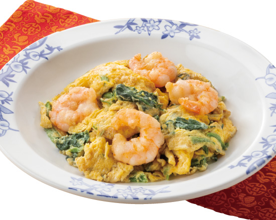 バーミヤン えび玉ほうれん草炒め