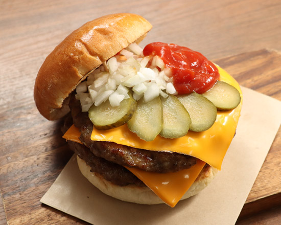 ハンバーグTERU F-1164】ダブルチーズバーガーDouble cheese burger