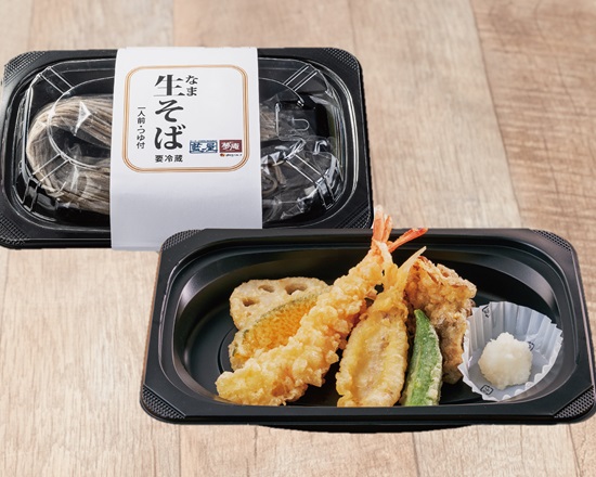 夢庵 生(なま)そば上海老天ぷらセット