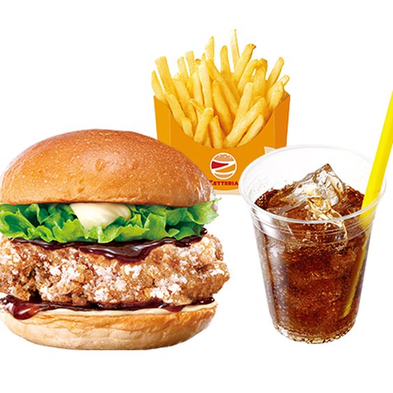 ゼッテリア ZETTERIA 【セット】てりやきチキンバーガー Teriyaki Chicken Burger Set