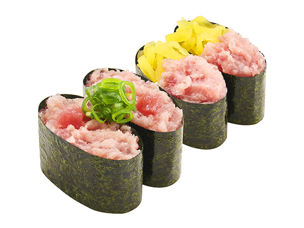 スシロー ねぎまぐろ軍艦2貫+まぐたく軍艦2貫