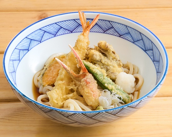 夢庵 季節の天ぷらぶっかけうどん(冷)