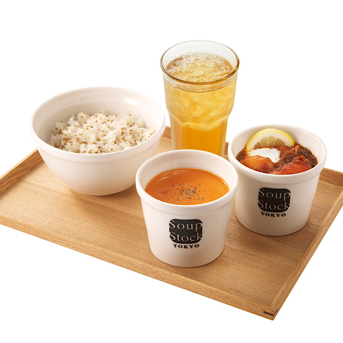 スープストックトーキョー スープとスープのセット(ドリンク付き)