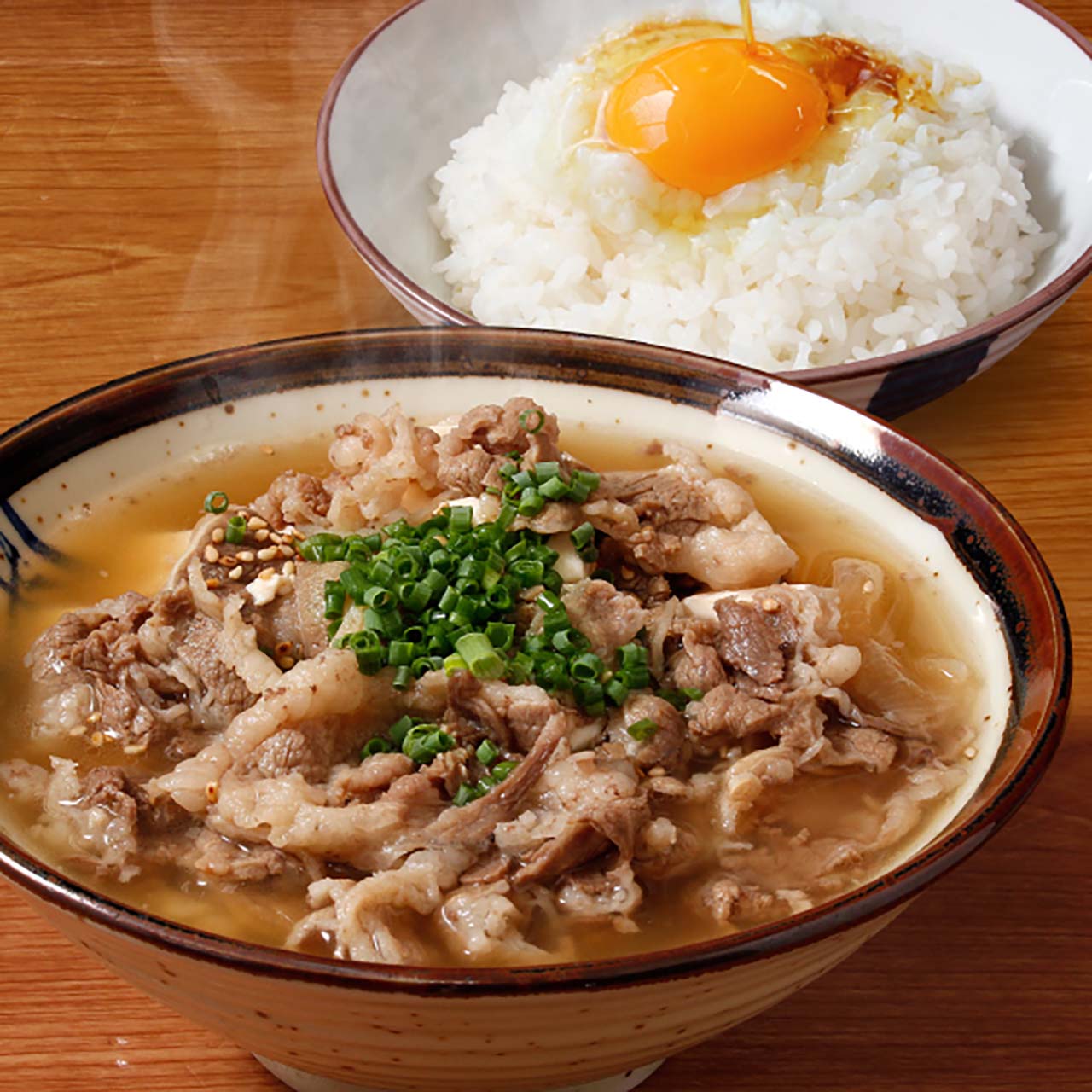 デリズ 肉吸い 肉ダブル 玉子かけごはん(大盛り)定食 (醤油・玉子)≪3093≫