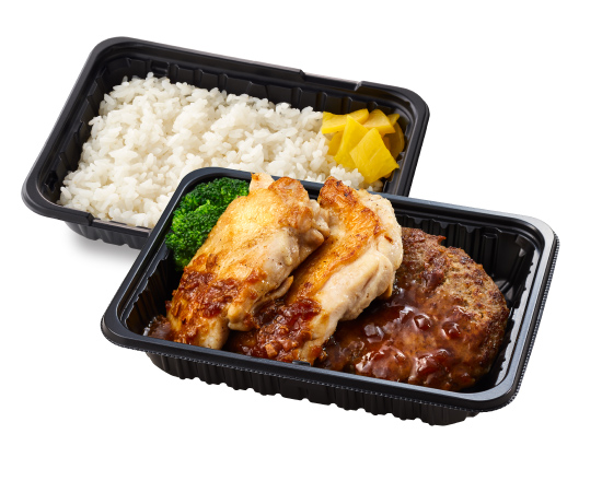 ジョイフル チキンステーキ&ハンバーグ弁当